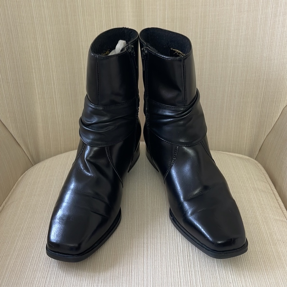 Black leather boots made in Finland - Picture 2 of 6